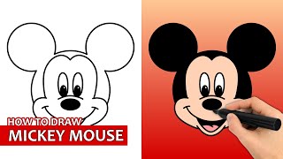 How To Draw Mickey Mouse (Easy Drawing Tutorial)
