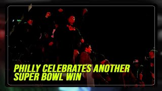 WATCH: Eagles fans celebrate dominating Super Bowl win