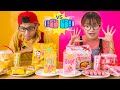 PINK FOOD vs YELLOW FOOD CHALLENGE! | SCARY TEACHER 3D IRL - TANI PINK Vs NICK YELLOW MUKBANG