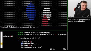 Terminal Animations in C: Bouncing Balls with printf