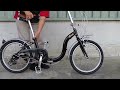 low step folding bicycle step easy_ to unfold and ride the step through folding bike.