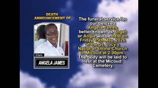 Angela James ~ Short Obituary