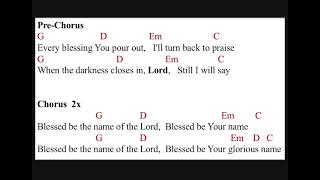 Matt Redman - Blessed Be Your Name Lyrics And Chords key of G