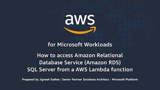 How to Access RDS SQL Server from an AWS Lambda Function
