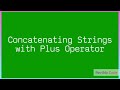 Concatenating strings with plus operator in javascript |#javascript | #Revildo_code