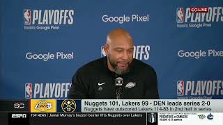 Darvin Ham POSTGAME INTERVIEWS | Los Angeles Lakers fall to Denver Nuggets 101-9
