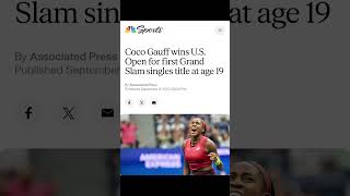 Sweet Victory: American Teen Coco Gauff Wins US Open Women’s Singles Title #usopen #tennis
