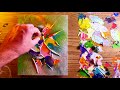 How To Paint Cool Abstract Painting | Fun With Acrylics | Easy & Simple | Relaxing Art Tutorial