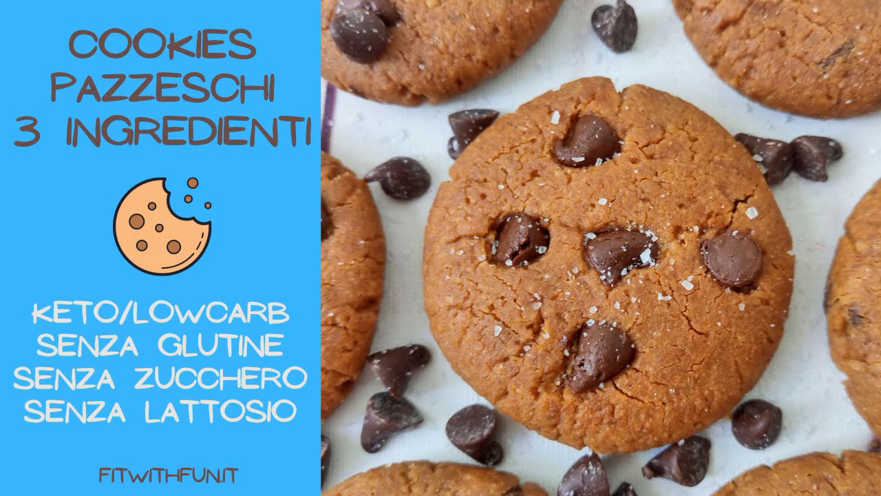 Biscotti Cookies Pazzeschi 3 Ingredienti Keto Low Carb Senza Zucchero ...