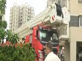 Hydraulic fire vehicle not working during rescue at anesh Genesis building in Ahmedabad