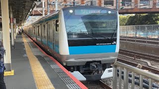 京浜東北線E233系1000番台宮サイ146編成　浜松町駅発車