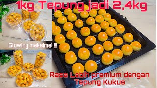 RESEP 1KG TEPUNG KUKUS DENGAN OLESAN TERBAIK!!!! || Gara2 ini Nastarku jadi lebih glowing maksimal😍