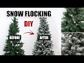 How To Snow Flock Artificial Christmas Tree - Easy DIY