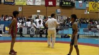 日本vs韓国【45kg】全国大会 6年 48kg級 2回戦 76 李守賢vs向井識起