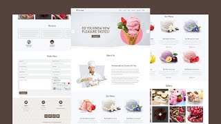 Responsive Ice cream website design using HTML, CSS, and JavaScript.