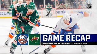 Islanders @ Wild 1/15 | NHL Highlights 2024