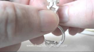 (MAZE) 4 Band Puzzle Ring Solution - PuzzleRingMaker.com