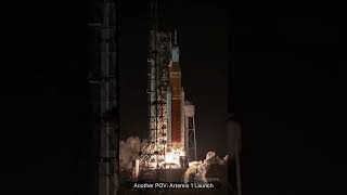 Artemis 1 launched by the SLS Rocket by NASA, the inaugural flight of SLS (Another POV) #shorts