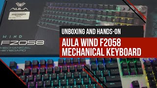 Unboxing and Hands-on: AULA Wind F2058 RGB Mechanical Keyboard