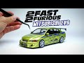 Building A 2 Fast 2 Furious Mitsubishi Lancer Evo. 1/24 Scale Model Car.