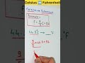 How to convert Celcius to Fahrenheit 🤔😱#mathstricks #shortsfeed #viral #trending #celcius