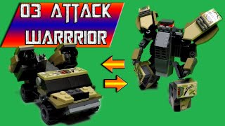 QMAN Attack Warrior (Transformable) │ 144PCS Compatible with LEGO Bricks