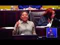 Minister in the Presidency, Ms. Khumbudzo Ntshavheni, tables the GCIS Budget Vote.