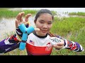 Wow, Amazing Girl Making Easy Powerful PVC Slingshot | DIY PVC Slingshot