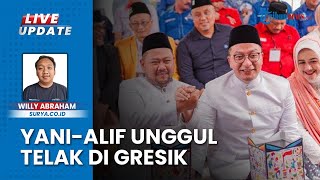 Gus Yani-Alif Menang Telak Quick Count Pilkada Gresik 2024: Kita Bangun Gresik Guyub Rukun Seutuhnya