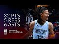 Ja Morant 32 pts 5 rebs 6 asts vs Magic 22/23 season