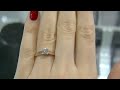 0.75 carat four claw set side stone diamond engagement ring sd029