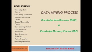 Data Mining Process Knowledge Data Discovery (KDD) & Knowledge Discovery Process (KDP)