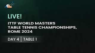 LIVE! | T1 | Day 4 | ITTF World Masters Championships Rome 2024