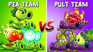 PvZ2 Team PEA & VINE vs PULT & VINE - Which Team Plant Will Win ?