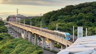 新北捷運 淡海輕軌 綠山線 1000型電聯車 淡金鄧公進站