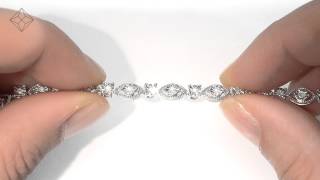 UD3252 - 0.18ct Diamond and Silver Bracelet