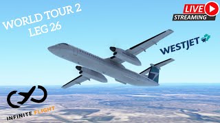 🔴 Infinite Flight World Tour 2 LEG 26 - WestJet Dash 8 Q400 | Seattle (SEA) - Calgary (YYC)