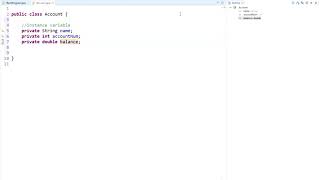 Java Programming Tutorial 14 Creating a Class, Instance Variables, and a Constructor