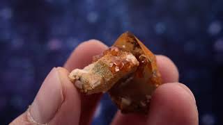 Spessartine Garnets on Smoky Quartz and Microcline Feldspar Matrix from China | 11.5 g