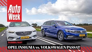 Volkswagen Passat Variant vs. Opel Insignia ST - AutoWeek Dubbeltest - English subtitles