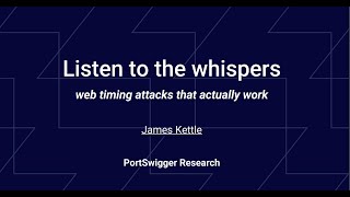 Listen to the Whispers: Web Timing Attacks that Actually Work