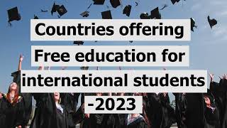Countries offering free education for international students in 2023 I STUDY ABROAD