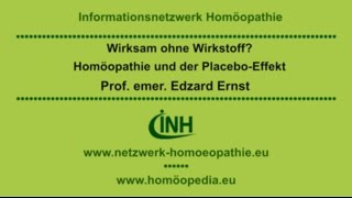 Prof. Edzard Ernst: Wirksam ohne Wirkstoff? Homöopathie und der Placebo-Effekt