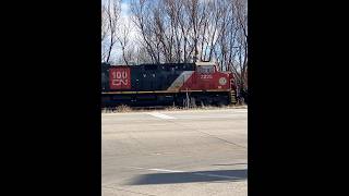 Canadian National 100th anniversary 3225 on the H-DENLAU at Longmont #train #bnsf #cntrain #shorts