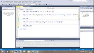 VB Functions Arrays