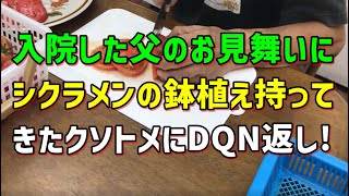 【スカッとひろゆき】入院した父のお見舞いにシクラメンの鉢植え持ってきたクソトメにDQN返し!