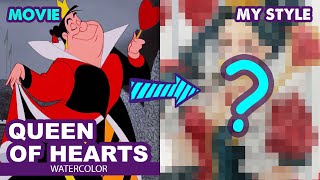 Drawing Queen Of Hearts from Alice in Wonderland | Semi Realistic | Huta chan