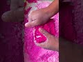 ASMR Shorts | Squeaky Gym Chalk Block w/ Pink Holi powder #zinniaasmr | video link in Description