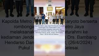 Pererat Silaturahmi Kapolda Metro Jaya Kunjungi Mantan Kapolri Jenderal Pol Purn Drs  Bambang Hendar