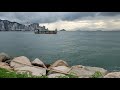 hong kong skyline victoria harbour clouds seaside by saqib khan